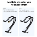 Miniatyrbilde 5 av 10: USB Type C Audio Converter OTG Adapter TYPEC TIL DOBBEL TYPEC TypeC to Dual TypeC