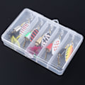 Pikkukuva 1 / 10: 5kpl Metal Spoon Lure Spinner Baits Kit Lihansyöjäkala