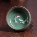 Pikkukuva 2 / 8: Longquan Celadon posliiniteekupit Golden Fish -teekuppikulho C C C