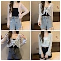 Pikkukuva 2 / 8: Short Cardigan Chiffon Shirt APRICOT Apricot
