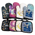 Miniatyrbillede 10 af 10: Bagning Anti-Hot Handsker Eid Mubarak Ovnhandsker STYLE C STYLE C