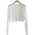 Miniatyrbillede 4 af 10: Strikket cardigan issilkesjal SORT Black