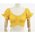 Pikkukuva 5 / 8: Lyhythihaiset Crop Topit KELTAINEN L Yellow L