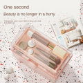 Miniatyrbild 7 av 9: Kosmetisk förvaringslåda Skönhet Makeup Organizer MÖRKROSA dark pink