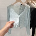 Miniatyrbilde 4 av 7: Hollow Out Bluser Strikk Topper APRIKOS Apricot