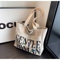 Miniatyrbilde 4 av 10: Canvas Tote Skulderveske Skulderveske HVIT white