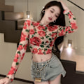 Pikkukuva 7 / 10: Pitkähihainen T-paita Vintage Hottie Cropped Tops RED Red