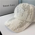 Miniatyrbild 9 av 10: Mesh cap Baseballkeps Mode Dammössor som andas VIT white