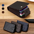Miniatyrbillede 4 af 8: Herre Mini Card Pung Kortholder Taske SORT VERTICAL VERTICAL black Vertical-Vertical
