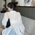 Miniatyrbillede 2 af 10: Damebluse Chiffonbluse GUL S(40-47,5 kg) Yellow S(40-47.5KG)
