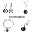 Miniatyrbillede 6 af 6: Sort Tarot Charms Magic Witch Charms Sort tema charms