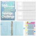 Pikkukuva 5 / 10: 100 Days Savings Challenge Saving Challenge Binder PINK Pink