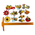 Miniatyrbillede 6 af 9: Broderede strygelapper Solsikke Daisy Patch Sy på