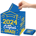 Miniatyrbillede 6 af 10: 2024 Graduation Season Message Box Layout for dimissionsceremoni blue