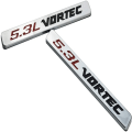 Pikkukuva 5 / 6: 2 kpl 5.3L VORTEC konepellin tunnusmerkit 3D kirjainlogo auton moottorimerkki