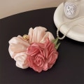 Miniatyrbilde 3 av 10: Camellia Flower Hårløkke Blomst Hårtau ROSA pink