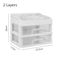 Miniatyrbillede 1 af 10: 1 Stk Kosmetik Opbevaringsboks Desktop Opbevaringskasse 2 LAG 2 2 Layers