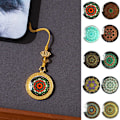 Miniatyrbillede 9 af 10: 20 stk trykt glas cabochons Swirl glas cabochons 18MMCOLOR 18mmColor random