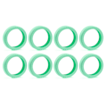 Pikkukuva 1 / 10: 8 kpl / set Matkalaukkujen pyörän kengät Matkalaukun pyörien suoja Green 8Pcs-8Pcs