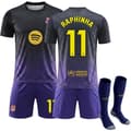 2627 Barcelona Bortafotbollströja Kit Nr. 11 Raphinha 28