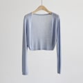 Miniatyrbild 7 av 10: Stickad Cardigan Is Sidensjal APRIKOS Apricot
