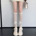 Miniatyrbillede 9 af 10: Mesh Knælængde Strømper Cosplay Strømper SORT black