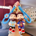 Miniatyrbillede 8 af 9: Fodbold nøglering tegneseriefigur vedhæng 03 03 03