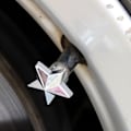 Miniatyrbillede 5 af 10: Dækstammeventilkapper Hjul Dækluftventil SØLV silver