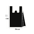 Miniatyrbillede 2 af 8: 100 stk T-shirt Tasker Indkøbstaske Plastposer