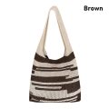 Miniatyrbillede 1 af 10: Hæklet Tote Bag Skuldertaske BRUN Brown