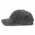 Pikkukuva 10 / 10: Kirjonta Baseball-lippikset Distressed Hole Haalistuneet hatut VIININPUNAINEN wine red
