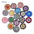 Miniatyrbillede 1 af 10: 20 stk trykt glas cabochons Swirl glas cabochons 18MMCOLOR 18mmcolor random