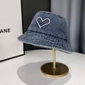 Miniatyrbillede 3 af 10: Bøllehat Solhat SORT-SORT HJERTE SORT-SORT HJERTE black-black heart