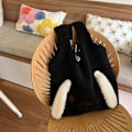 Miniatyrbillede 10 af 10: Fluffy skuldertaske Plys mulepose HVID white
