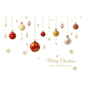 Miniatyrbillede 2 af 5: Jul statiske klistermærker Guld Snow Snowflake Decal