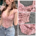 Miniatyrbilde 9 av 10: Sexy blonde Camisole Fishbone Strap Camisole HVIT white