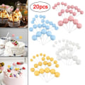 Pikkukuva 9 / 10: Ball Cake Topper Ball Plug-In WHITE SET SET white set-set