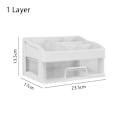 Miniatyrbillede 1 af 10: 1 Stk Kosmetik Opbevaringsboks Desktop Opbevaringskasse 1 LAG 1 LAG 1 Layer