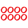 Pikkukuva 1 / 10: 8 kpl / set Matkalaukkujen pyörän kengät Matkalaukun pyörien suoja Red 8Pcs-8Pcs