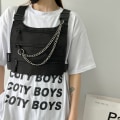 Miniatyrbilde 8 av 10: Multi Pocket Chest Bag Outdoor Vest Bag SORT SVART Black