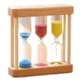 Miniatyrbild 1 av 8: Portabel Sandtimer i Träram för Barn Tandborstning Timer 1/3/5 Minuter Färgglad Sandklocka Triad Heminredning