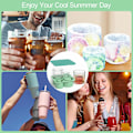 Miniatyrbild 6 av 7: Silikonisform med lock för Stanley Cup, Tumbler isform, Cylinder silikonisformar för frys BPA-fri, Diskmaskinssäker (Grå) Green