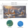 Miniatyrbild 2 av 5: Julklapp Diamantmålning Kits för Vuxna Vinter DIY 5D Diamantkonst Kits Bysnöscen Ädelstenskonst Hantverksset för Hemväggsdekor Gåvor 16x28tum