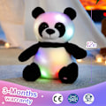 Miniatyrbillede 2 af 5: Lysende Panda Plysdyr LED Panda Bjørn Bløde Plys Legetøj Gløder i Mørke Sengekammerat med Nattelys Fødselsdag til Småbørn Børn, 12''