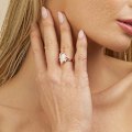 Pikkukuva 2 / 4: Plated Created Ruby, White Fire Opal & Cubic Zirconia Accents Ring