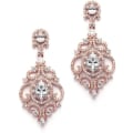 Miniatyrbilde 1 av 5: Victorian Scrolls Cubic Zirconia Bryllup Brud & Prom Lysekrone Pierced eller Clip-On Øredobber