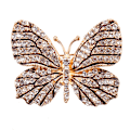 Miniatyrbild 4 av 4: 6 st Flerfärgad Rhinestone Kristall Fjäril Brosch Pin Lapel Pin för Kvinnor (6 färger)