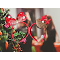 Miniatyrbillede 4 af 5: Sød juletema-hovedbøjle, sød sløjfe-hovedbøjle og rensdyrgevir-hovedbøjle (rød sløjfe-hovedbøjle L2)