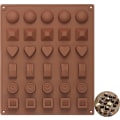 Miniatyrbillede 1 af 5: Chokoladeform i silikone med 30 hulrum i 6 forskellige former, velegnet til fremstilling af chokolader/kagedekorationer, velegnet til fester og fejringer