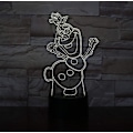 Miniatyrbillede 1 af 4: Snemand Olaf Natlampe Til Børneværelse Deco Atmosfære Smuk 3D Natlampe Fancy Baby LED Natlampe Fjernbetjening
